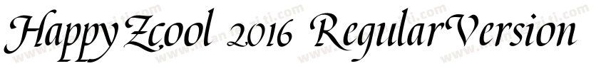 HappyZcool 2016 RegularVersion 31字体转换